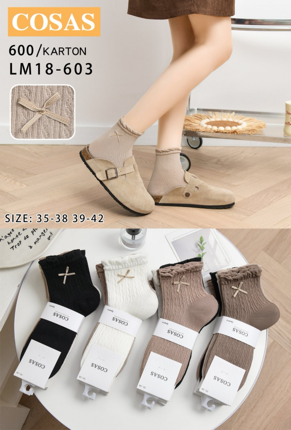Skarpety damskie Roz 35-42, Mix kolor Paczka 40 szt